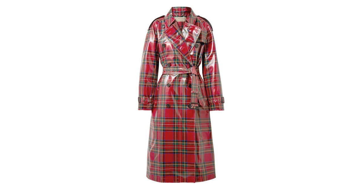 Burberry Coated-tartan Wool Trench Coat | Burberry Trench Coats at ...