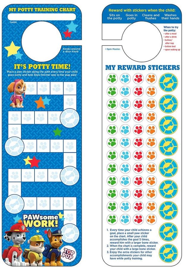 Potty Training Chart Paw Patrol