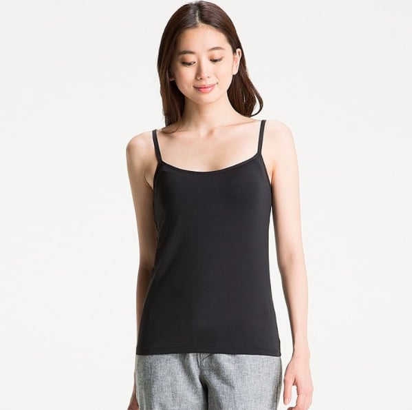 UNIQLO airism black seamless bra camisole top, Women's Fashion, Tops,  Sleeveless on Carousell