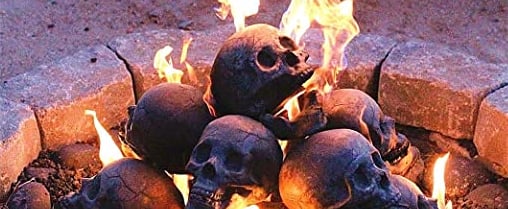 These Skull Fire Logs Are the Creepiest (and Coolest) Thing