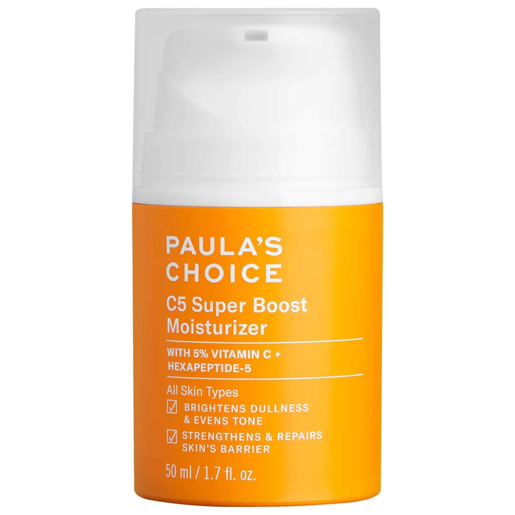 Paula's Choice C5 Super Boost Vitamin C Moisturizer ($49) 
Paula's Choice C5 Super Boost Vitamin C Moisturizer brightens dark spots and counteracts sun damage with vitamin C while simultaneously firming thanks to peptides. The brand also has the C5 Super Boost Vitamin C Eye Cream ($39) for dark circles and puffiness.