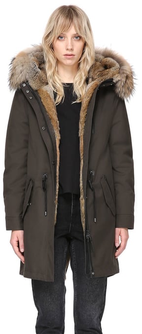 Rena Fur-Lined Twill Parka