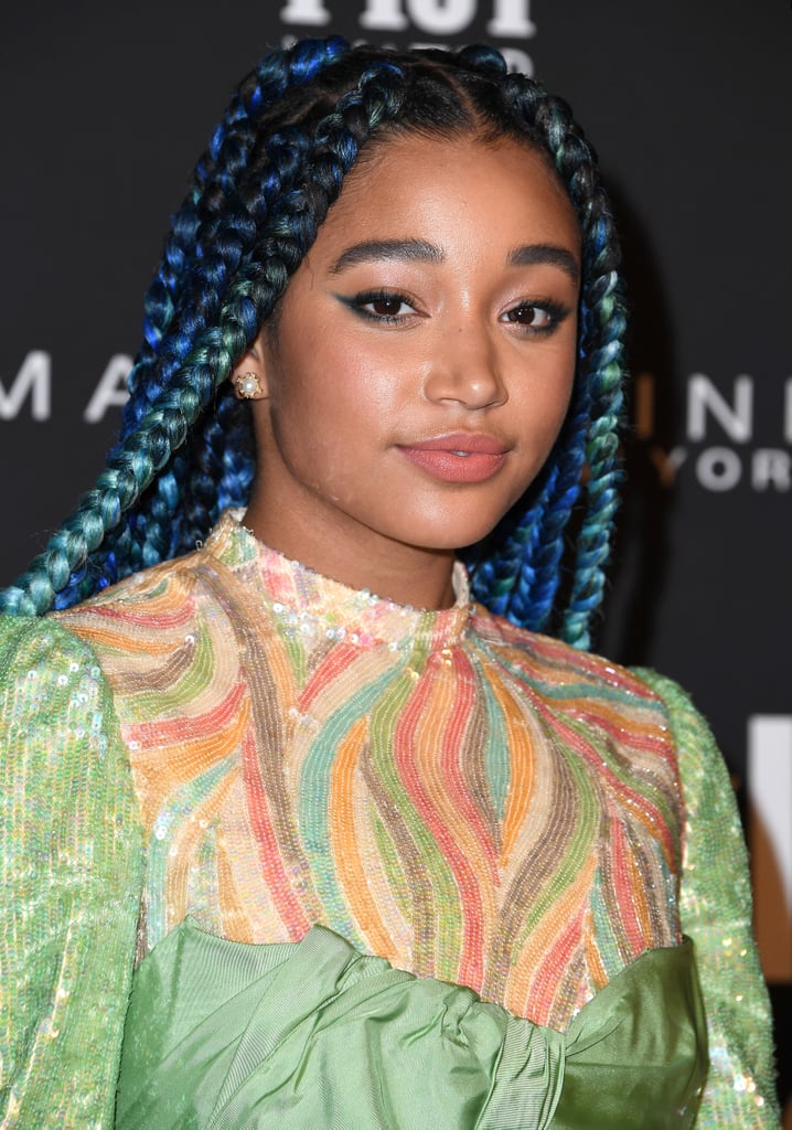 Amandla Stenberg's Blue Braids in 2019