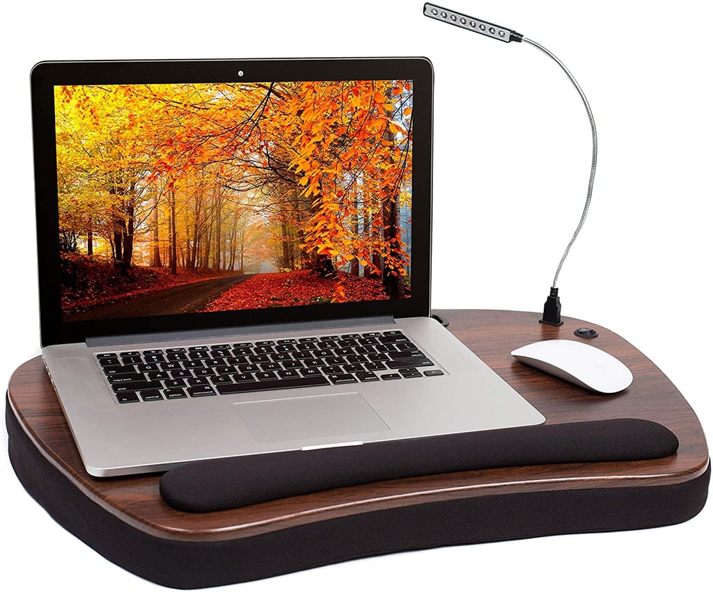 Sofia Sam Oversized Wood Top Memory Foam Lap Desk with Detachable USB Light