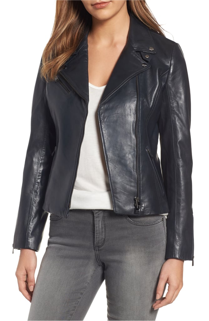 LAMARQUE Asymmetrical Zip Leather Biker Jacket Nordstrom Anniversary