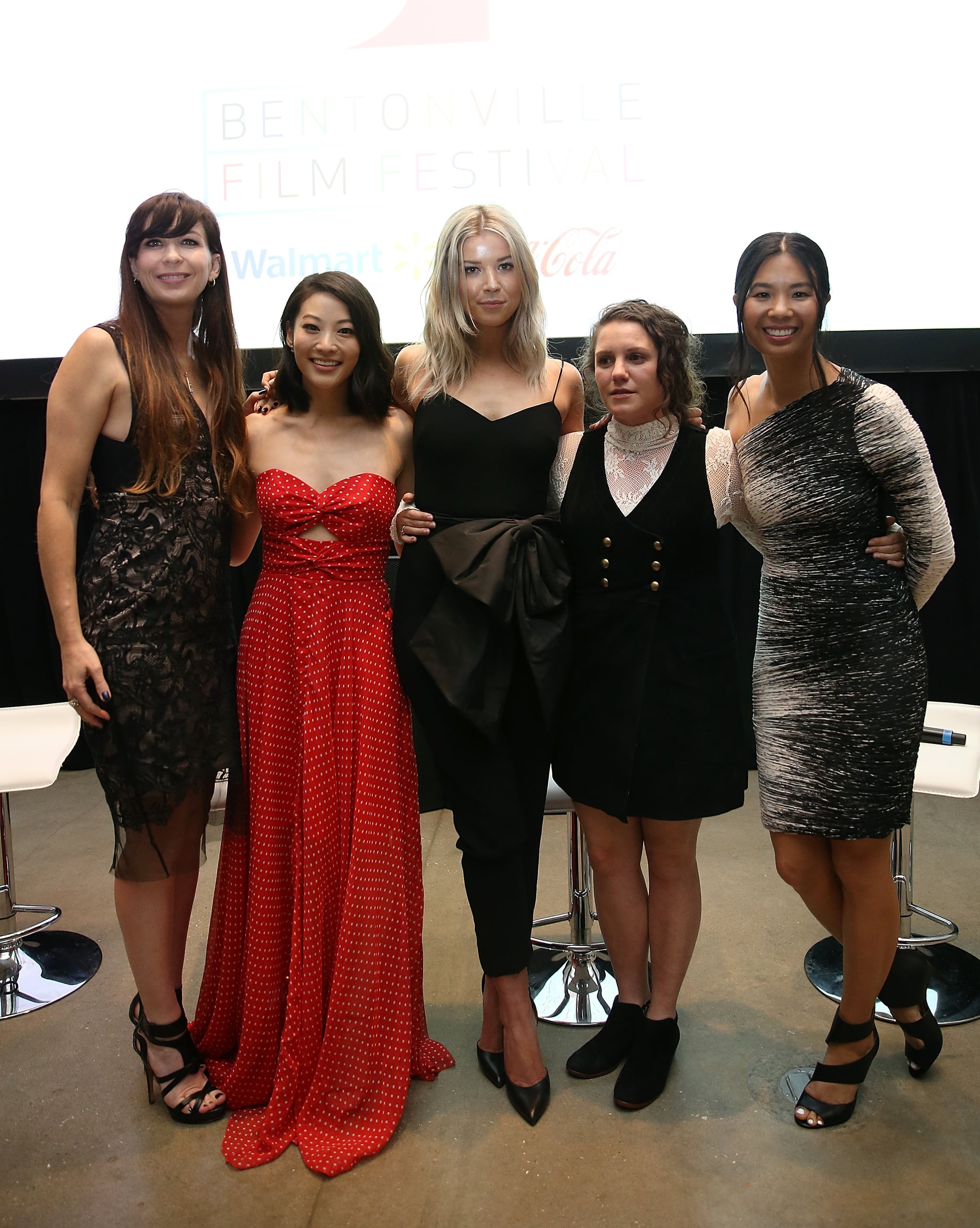 BENTONVILLE, AR - MAY 01:  (L-R) Elissa Down, Arden Cho, Meghan Rienks, Liz Destro, and Marilyn Fu attend The honour List premiere at the 4th Annual Bentonville Film Festival on May 1, 2018 in Bentonville, Arkansas.  (Photo by Phillip Faraone/Getty Images for Bentonville Film Festival)
