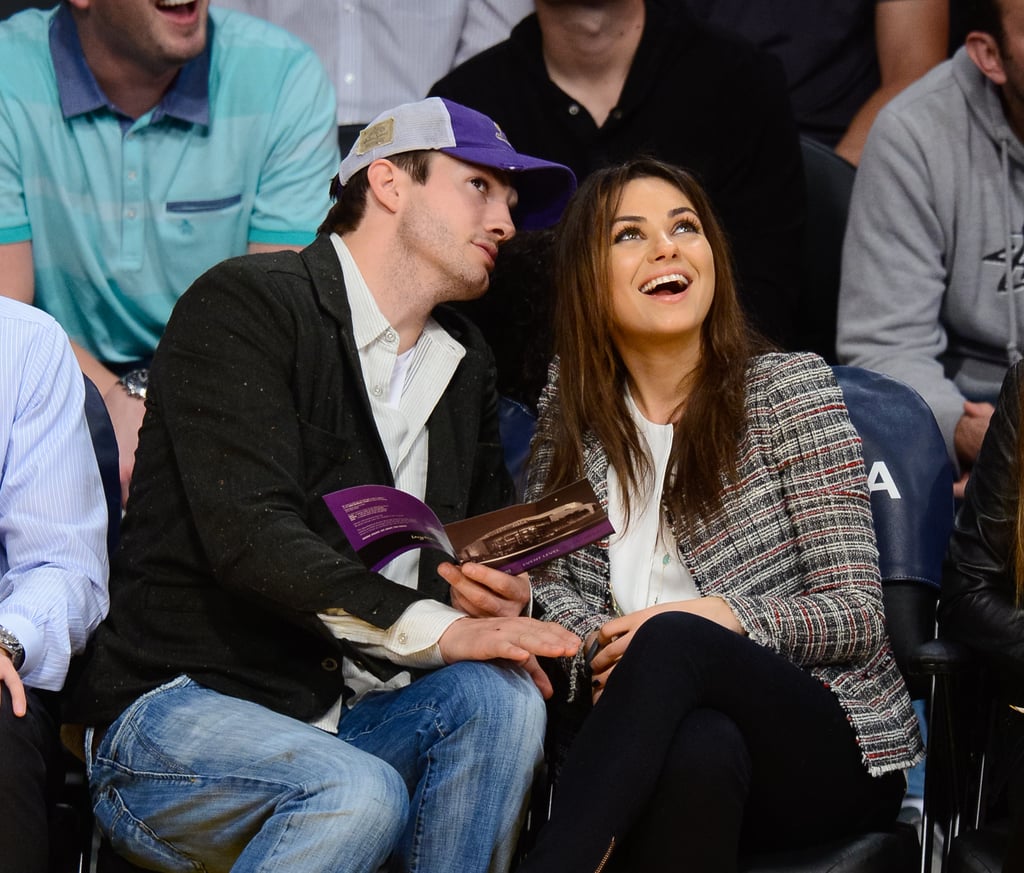Ashton Kutcher and Mila Kunis were enthralled in the game between the LA Lakers and New Orleans Pelicans in early March.