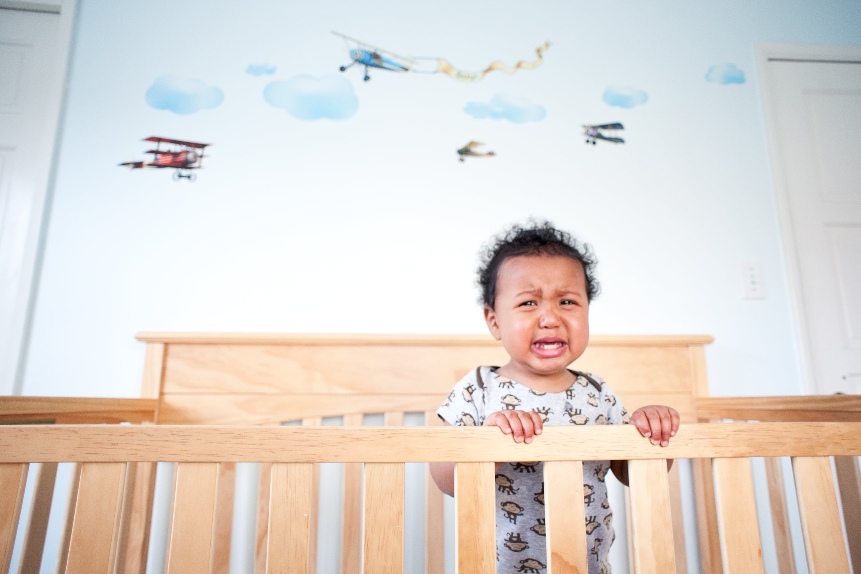 Baby cries clearance in crib