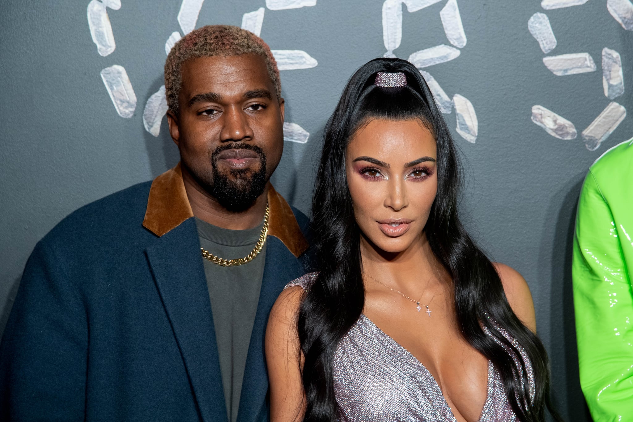 NEW YORK, NEW YORK - DECEMBER 02: Kanye West and Kim Kardashian West attend the the Versace fall 2019 fashion show at the American Stock Exchange Building in lower Manhattan on December 02, 2018 in New York City. (Photo by Roy Rochlin/Getty Images)