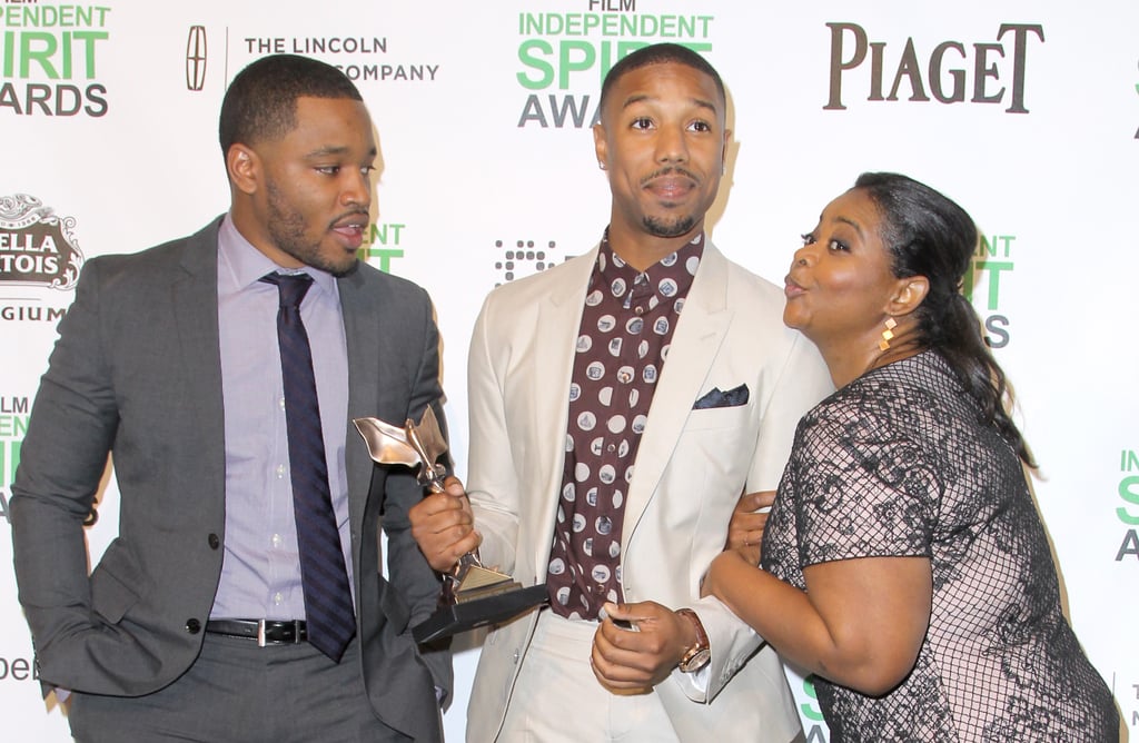 Michael got in on the winning fun with Fruitvale Station director Ryan Coogler and costar Octavia Spencer.