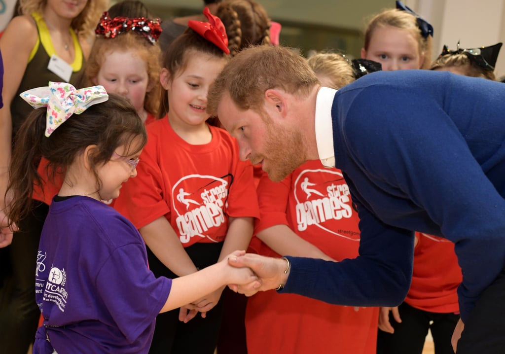 Prince Harry and Meghan Markle Playing With Kids in Cardiff