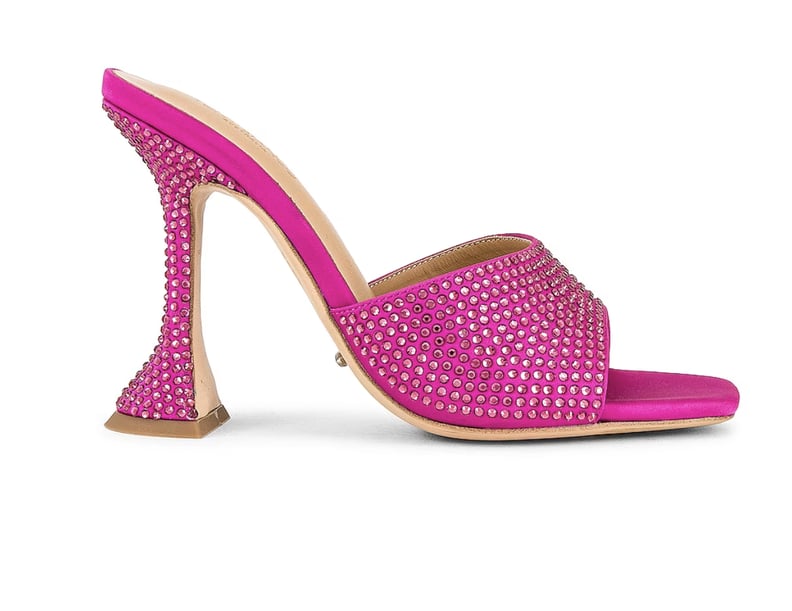 Barbie Pink Heels: Revolve Crystal Mules
