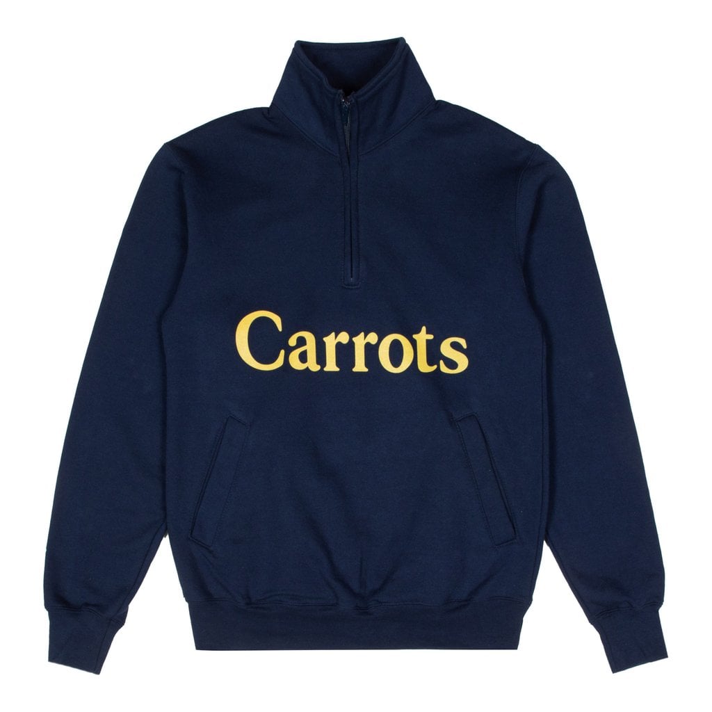 Wordmark Quarter Zip in Navy