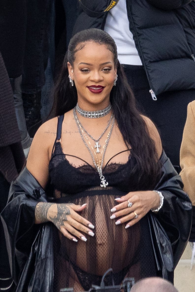 Rihanna's Lingerie & Sheer Dress At Dior Show Paris Fashion Week Photos –  Hollywood Life