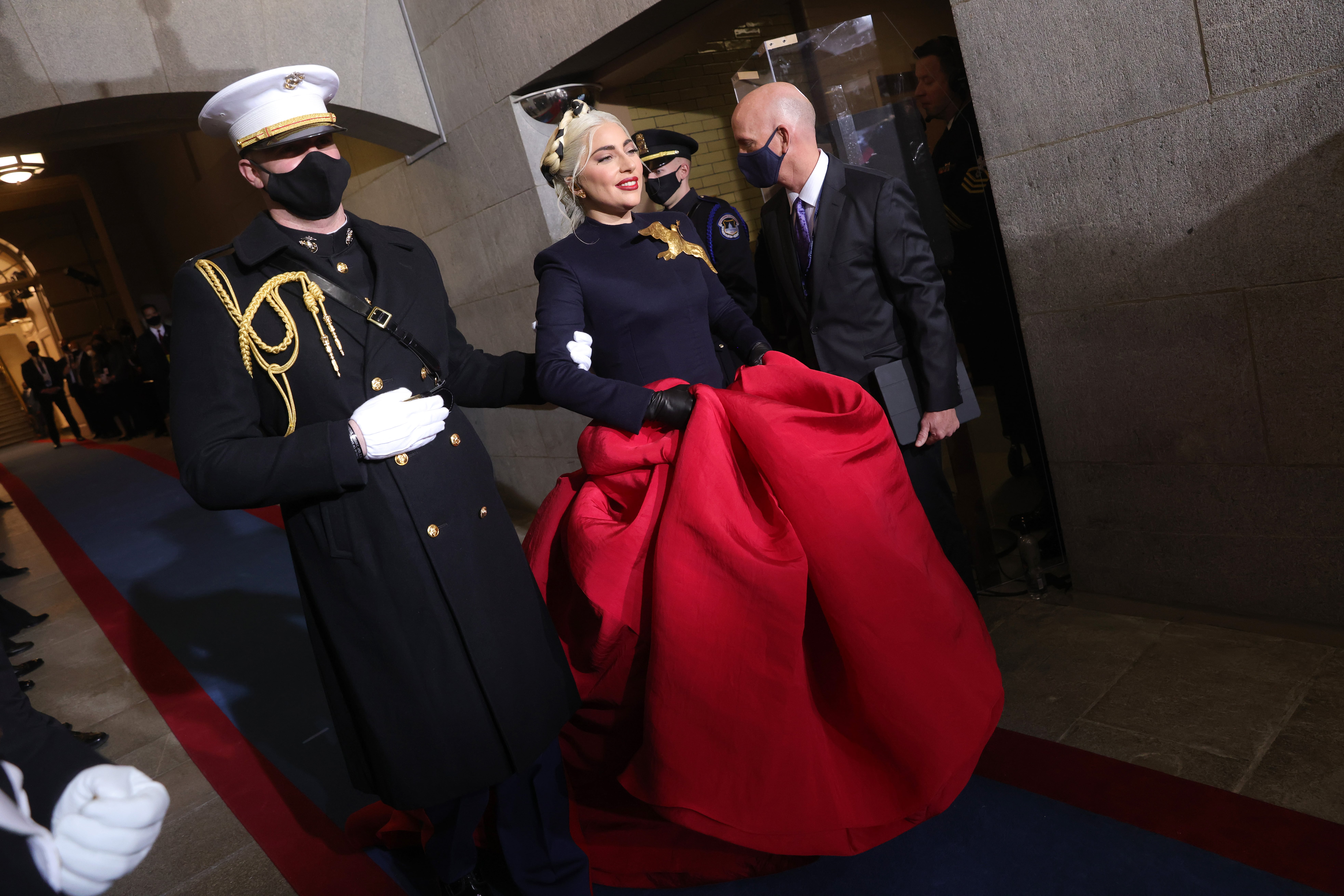 lady gaga schiaparelli dress Wore Custom on Inauguration Day TEEN