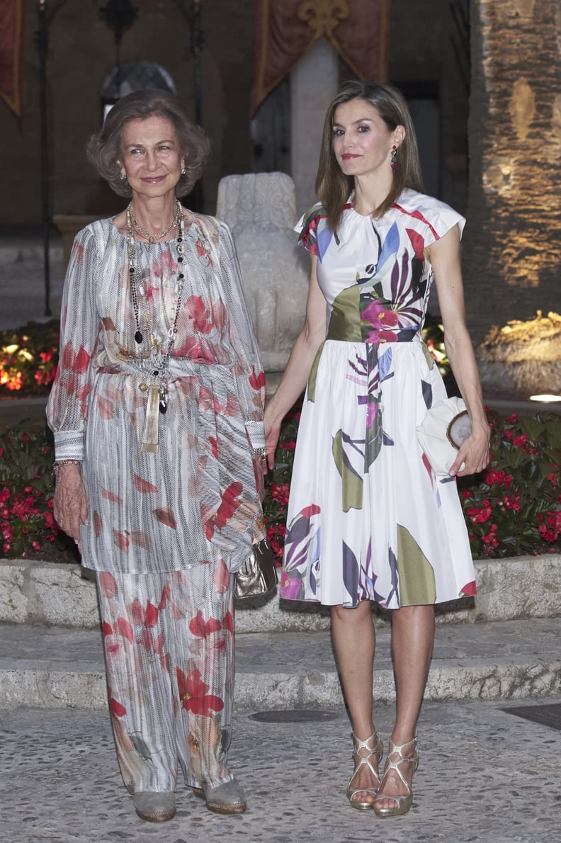Sofia Opted For a Breezy Pants Set While Letizia Went With a Dress, but They Still Looked Stylishly in Sync