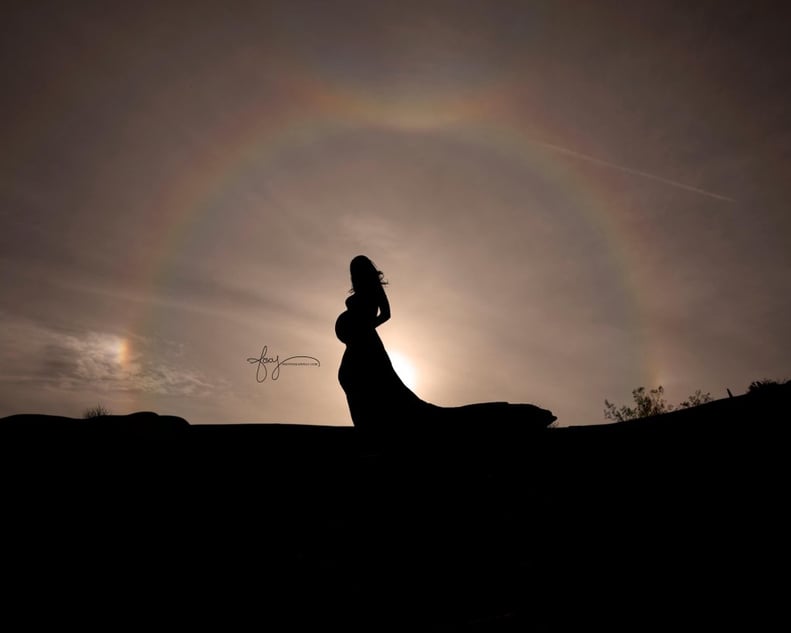 A Triple-Rainbow Backdrop