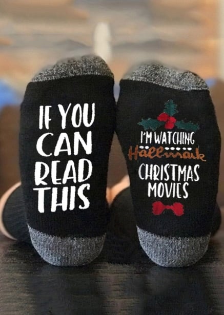 I'm Watching Hallmark Christmas Movies Socks