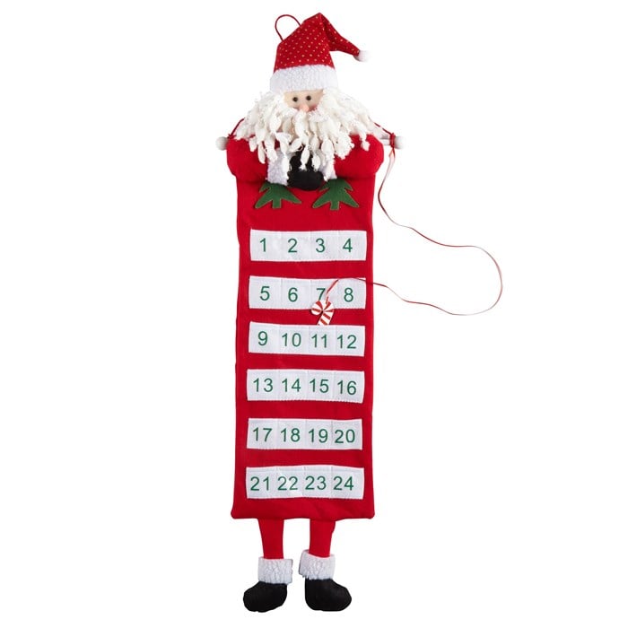 36" Plush Santa Hanging Advent Calendar