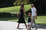 Melania Trump's Dress Looks Pitch Black Until She Steps Into the Sunlight