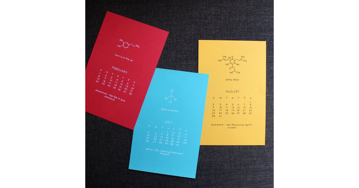 2015 Chemistry Calendar ($38) Geeky 2015 Calendars POPSUGAR Tech