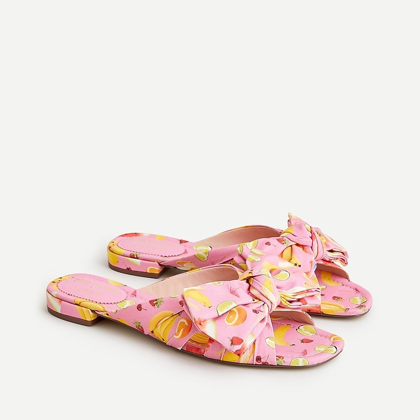 Edie Parker X J.Crew Bow Slide Sandals