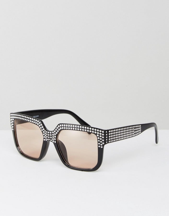 Asos Embellished Square Sunglasses