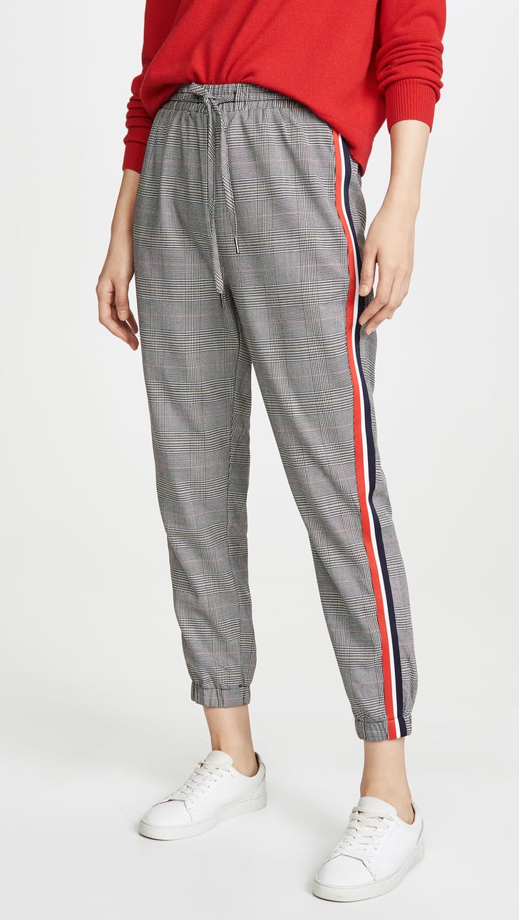 smart checked jogger trouser