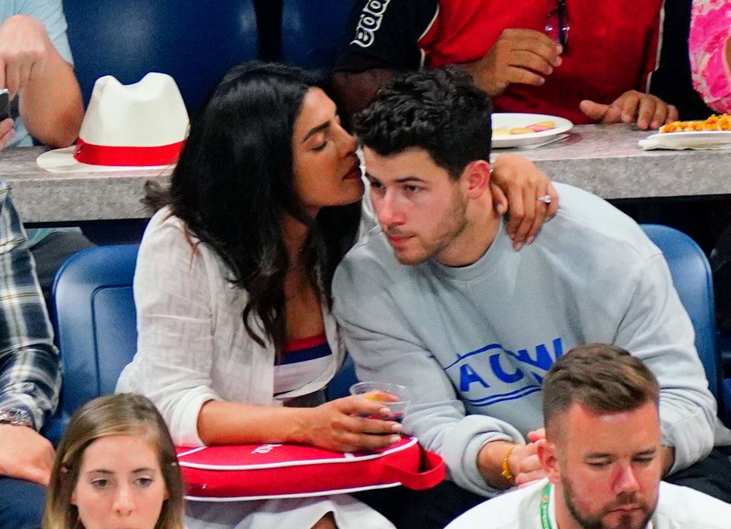 Priyanka Chopra White Dress With Nick Jonas at US Open