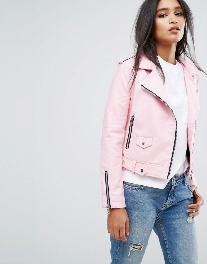 Mango Faux Leather Biker Jacket