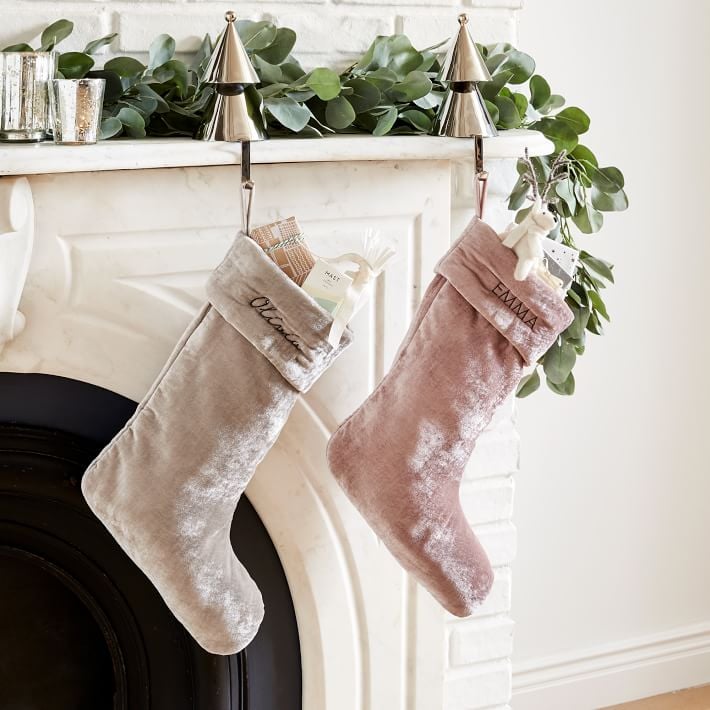 West Elm Lush Velvet Stocking