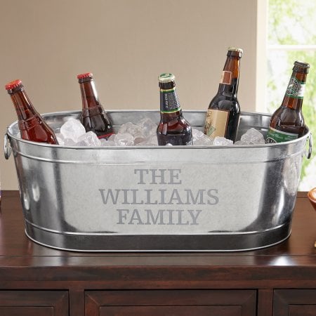 Personalized Galvanized Beverage Tub