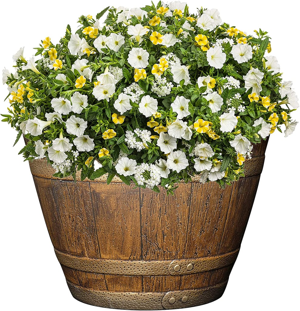 A Rustic Large Planter: Classic Home and Garden 72 Whiskey Barrel