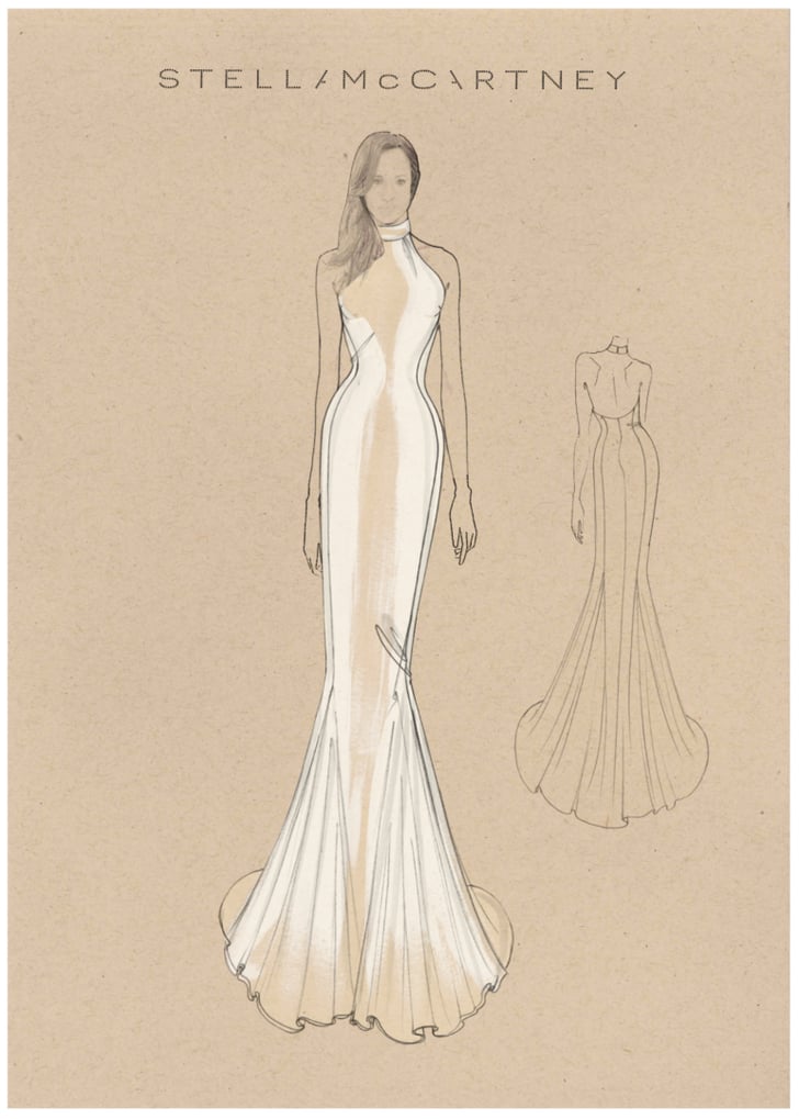 Meghan Markle's Wedding Reception Dress Sketch | Meghan Markle Wedding ...