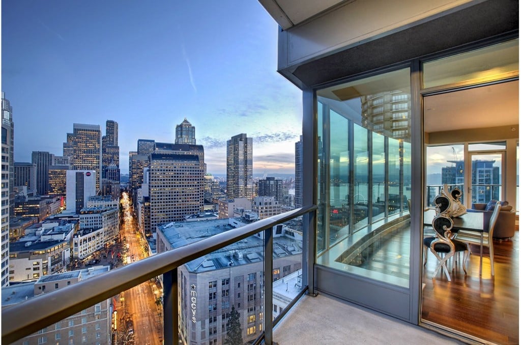 The unique views can be seen from the penthouse's terrace.
