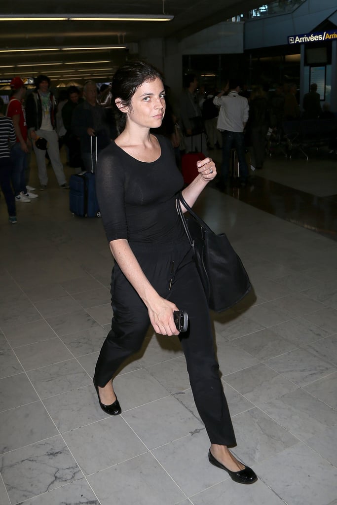 Just when you're about to slip into your sweats and board the plane, remember how good Julia Restoin Roitfeld looked in all black at a French airport, and swap the loungewear for a chic black tee and trousers.