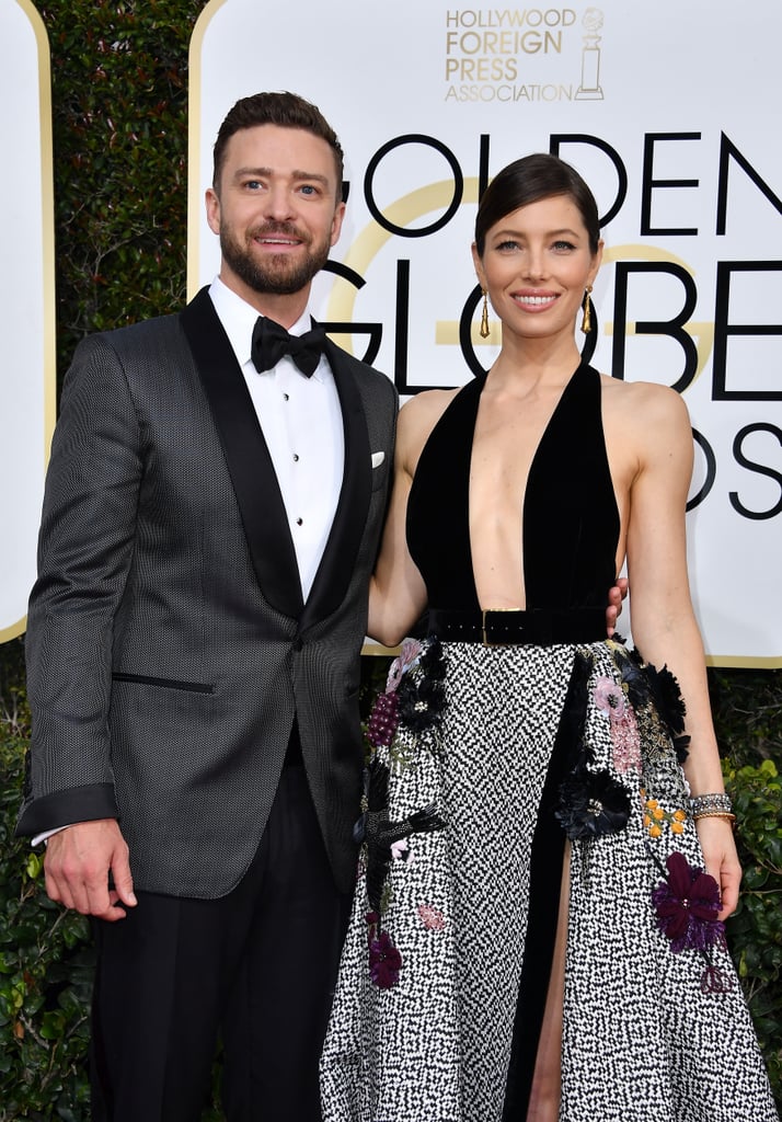 Justin Timberlake and Jessica Biel at the 2017 Golden Globes