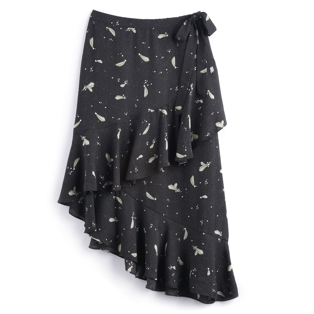 Drapey Asymmetrical Wrap Skirt