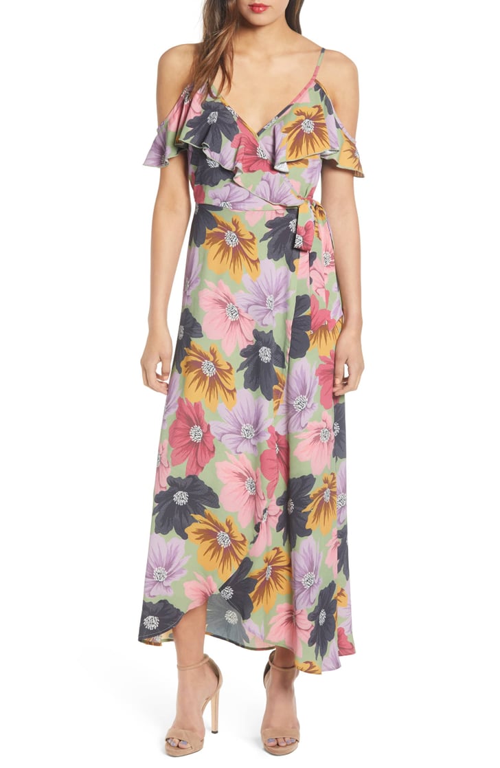 Band Of Gypsies London Ruffle Cold Shoulder Maxi Dress Best Floral Dresses 2019 Popsugar 4250