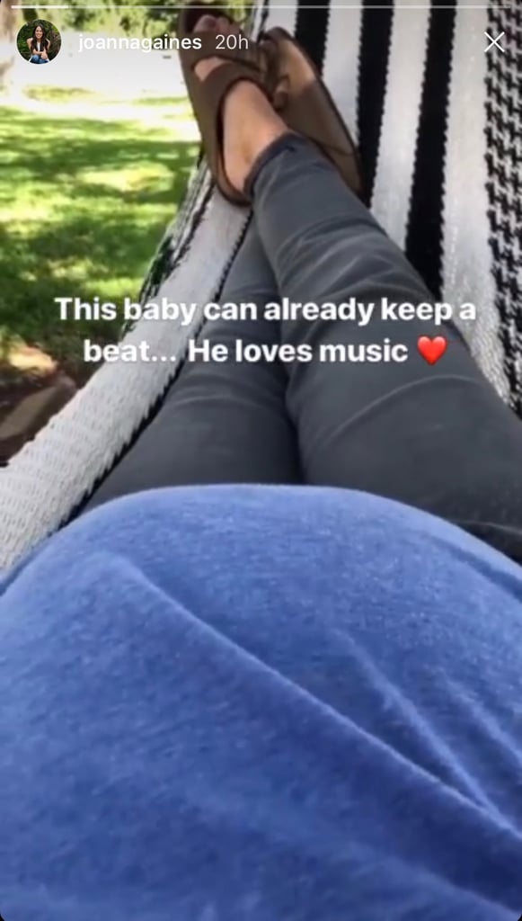 Joanna Gaines Instagram of Baby Kicking May 2018 ...