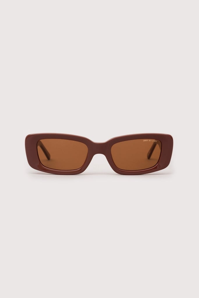 DMY BY DMY Preston Chestnut Brown Rectangular Sunglasses