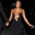 Saweetie's Date-Night Dress Has a Deep, Wavy Plunge That Spotlights Her Abs