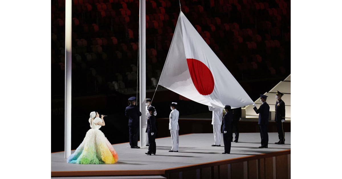 Misia's Rainbow Tomo Koizumi Gown During Tokyo Olympics ...