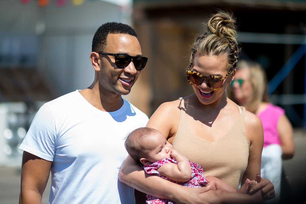 Chrissy Teigen With John Legend and Luna in NYC August 2016