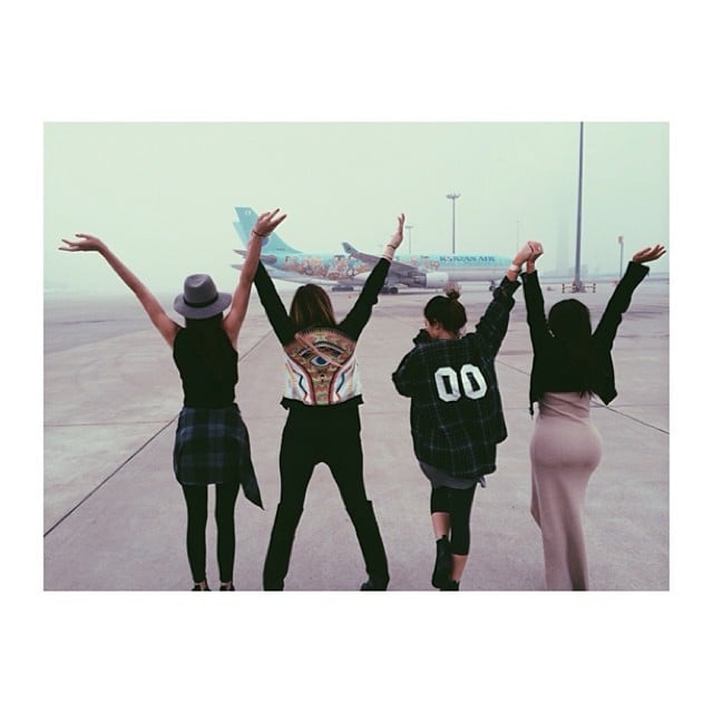 The gals prepared to leave LA.
Source: Instagram user kyliejenner