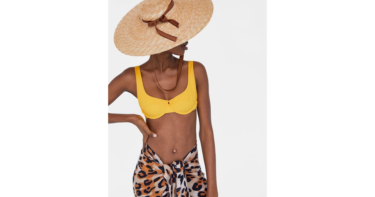 Zara Plain Bikini Top Best Zara Swimwear 2018 POPSUGAR Fashion Photo 9