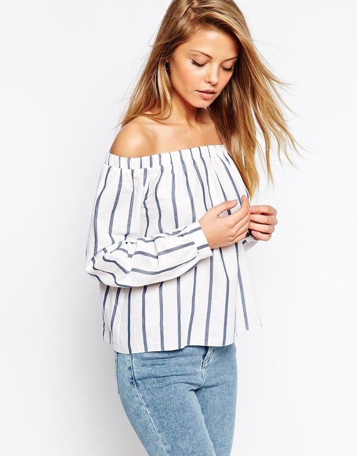 Asos Woven Off-the-Shoulder Top | Off-the-Shoulder Dresses and Tops ...