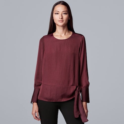 kohls-vera-vera-wang-cashmere-blend-pink-pullover - A Well Styled Life®