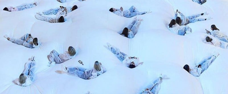 World's Largest Bean Bag at London Fashion Week