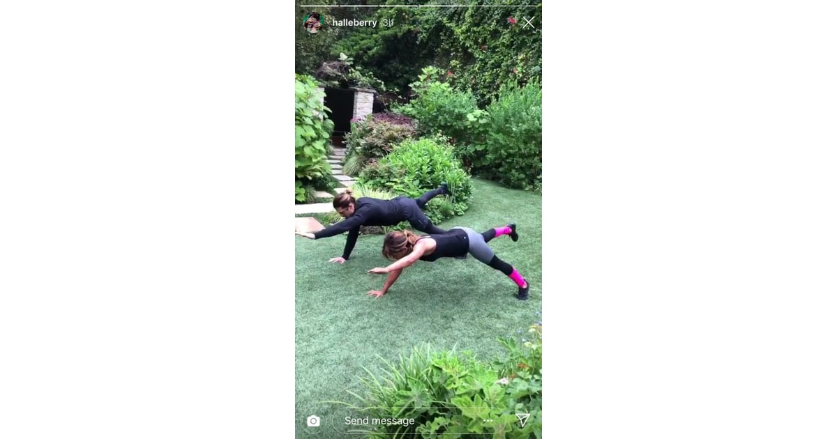 Two-Point Plank | Halle Berry's Stillness Workout ...